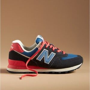 New Balance 574 Phantom Blue Blast Red